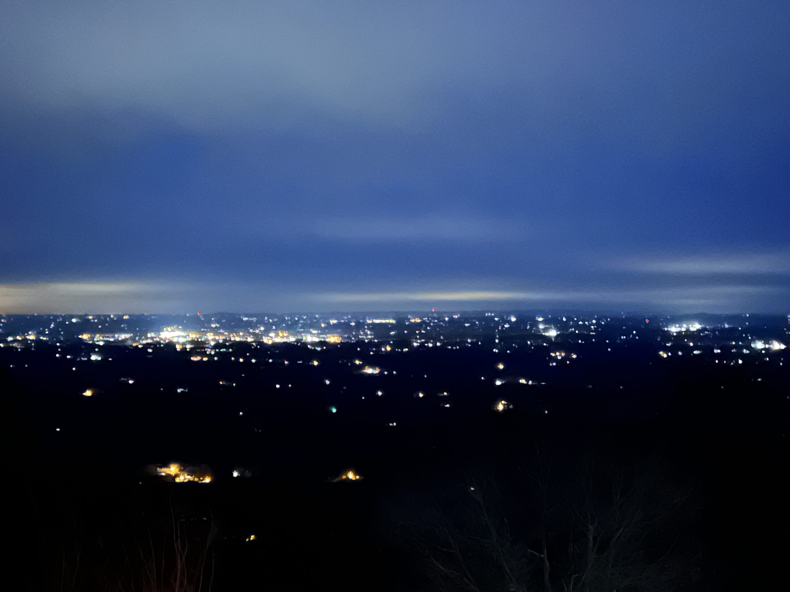 View of Yadkin Valley at night